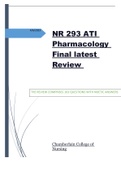 NR 293 ATI Pharmacology Final latest Review  COMPRISES 103 QUESTIONS WITH NOETIC ANSWERS