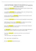 AXIS NETWORK VIDEO FUNDAMENTALS questions with correct answers
