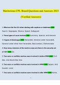 Meritorious CPL Board 2023 Questions and Answers &lpar;Verified Answers&rpar;
