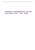 SAUNDERS COMPREHENSIVE REVIEW FOR NCLEX FOUR- TEST BANK