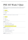PHI 103 Week 5&lpar; Questions And Answers&rpar;