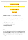 Pediatric Nursing&colon;   The Critical Components of Nursing Care 2nd Edition&lowbar;Rudd 