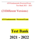ATI Fundamentals Proctored Exam Test Bank 2023