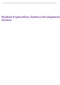 Student Exploration: Embryo Development Gizmos