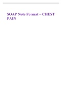 SOAP Note Format: Case Study of Brian Foster, 58 years old Male Presenting with recent episode of chest pain.