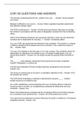 COR 106 QUESTIONS AND ANSWERS