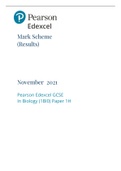 GCSE EDEXCEL TRIPLE SCIENCE BIOLOGY PAPER 1 2021 - QUESTIONS and ANSWERSS
