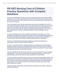 PN VATI Nursing Care of Children Practice Questions with Complete Solutions