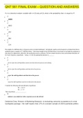 QNT 561 FINAL EXAM &ndash; QUESTION AND ANSWERS