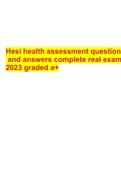 Hesi health assessment questionsand answers complete real exam 2023 graded a+