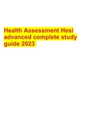 Health Assessment Hesi advanced complete study guide 2023 