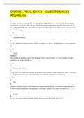 QNT 561 FINAL EXAM &ndash; QUESTION AND ANSWERS&period;