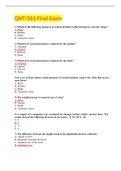 QNT/561 Final Exam(Questions And Answers)
