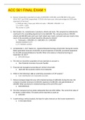 ACC 561 FINAL EXAM 1&lpar;Questions And Answers&rpar;