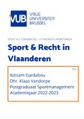 Samenvatting Sportrecht Vlaanderen