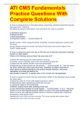 ATI CMS Fundamentals Practice Questions With Complete Solutions 