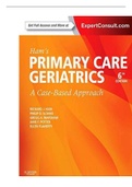 TEST BANK HAM's PRIMARY CARE GERIATRICS: A CARE BASED APPROACH 6TH EDITION COMPLETE GUIDE WITH ALL CHAPTERS INCLUDED.