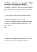 DNP701 Advanced Practice Nursing in the Care of Older Adults &lpar;2022&sol;2023&rpar;100&percnt; Correct Answers 