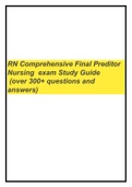 RN Comprehensive Final Exam Predictor Nursing Study Guide &lpar;Over 300&plus; Questions And Answers&rpar;