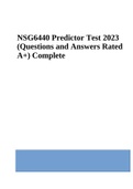 NSG6440 Predictor Test 2023 &vert; Questions and Answers Rated 100&percnt; Complete 