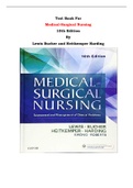 Test Bank For Medical-Surgical Nursing: Assessment and Management of Clinical Problems  10th Edition By Lewis, Bucher, Heitkemper, Harding |All Chapters, Complete Q & A, Latest|