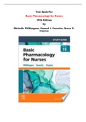 Test Bank For Basic Pharmacology for Nurses  19th Edition By Michelle Willihnganz, Samuel L Gurevitz, Bruce D. Clayton |All Chapters, Complete Q & A, Latest|