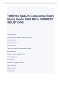 TOMPSC SCCJA Cumulative Exam Study Guide 2023 100% CORRECT SOLUTIONS 
