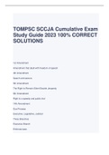 TOMPSC SCCJA Cumulative Exam Study Guide 2023 100&percnt; CORRECT SOLUTIONS 