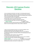 Maternity ATI Capstone Practice Questions with answers 2023