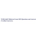 NURS 6665 Midterm Exam 2023 Questions and Answers (Verified Answers).