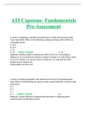 ATI Capstone- Fundamentals Pre-Assessment 2023 