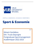 Samenvatting Sporteconomie