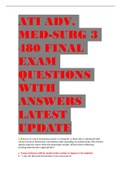 ATI ADV. MED-SURG 3 480 FINAL EXAM QUESTIONS WITH ANSWERS LATEST UPDATE