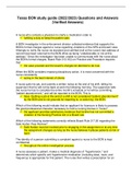 Texas BON study guide &lpar;2022&sol;2023&rpar; Questions and Answers &lpar;Verified Answers&rpar;