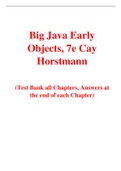 Big Java Early Objects, 7e Cay Horstmann (Test Bank)