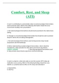 ATI Comfort, Rest, and Sleep (ATI) 2023