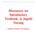 Biosensors An Introductory Textbook, 1e Jagriti Narang (Solution Manual)