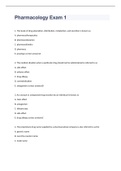 Pharmacology Exam 1 2023 WITH 100&percnt; CORRECT ANSWERS