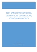 Test Bank for Economics, 3rd Edition, Dean Karlan, Jonathan Morduch