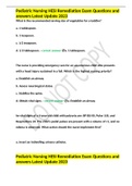Pediatric Nursing HESI Remediation Exam Questions and answers Latest Update 2023