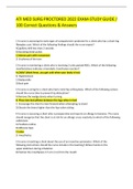 ATI MED SURG PROCTORED 2023 EXAM STUDY GUIDE 100 Correct