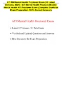ATI Mental Health Proctored Exam &lpar;12 Latest Versions&comma; 2023&rpar;