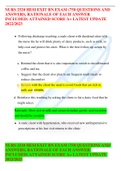 NURS 2520 HESI EXIT RN EXAM &lpar;750 QUESTIONS AND ANSWERS&comma; RATIONALE OF EACH ANSWER INCLUDED&rpar; ATTAINED SCORE A&plus; LATEST UPDATE 2022&sol;2023  