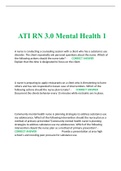 ATI RN 3.0 Mental Health 1ATI RN 3.0 Mental Health 1