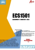 ECS1501 Assignment 2 (QUIZ) Semester 1 2023 (818680)