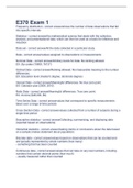 E370 Exam 1 2023 with verified questions and answers
