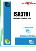 ISR3701 Assignment 1 (QUIZ) Semester 1 2023 (759140)