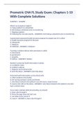 Prometric CNA FL Study Exam&colon; Chapters 1-10 With Complete Solutions 