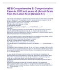 HESI Comprehensive B, Comprehensive  Exam A, 2023 exit exam v2 (Actual Exam  from the Latest Test) (Graded A+)