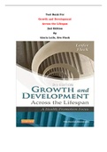 Test Bank For Growth and Development  Across the Lifespan  2nd Edition By  Gloria Leife, Eve Fleck |All Chapters, Complete Q & A, Latest|